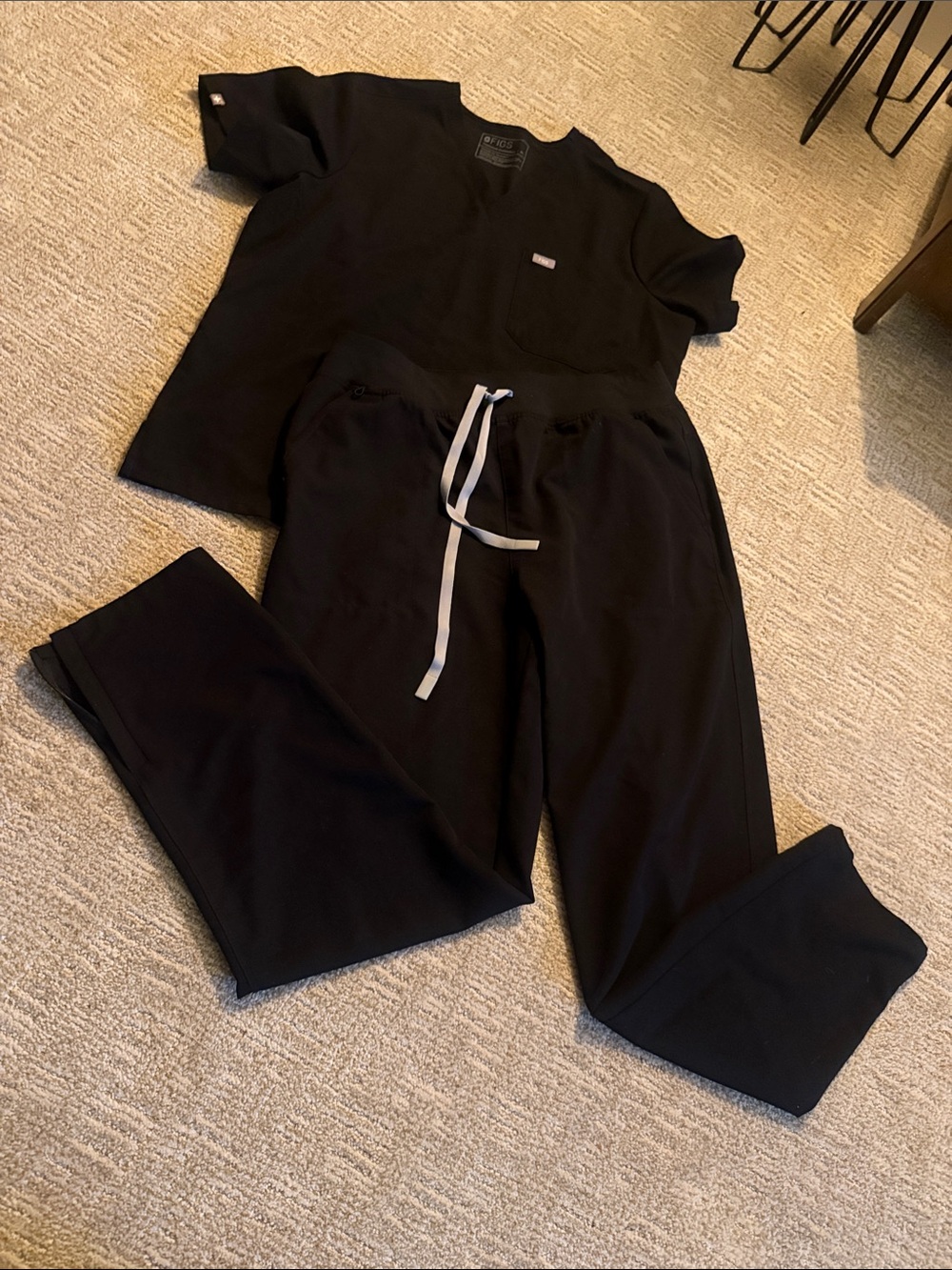 Figs Black High waisted Slim Tapered Bristol XL Tall pants, Top XXL
